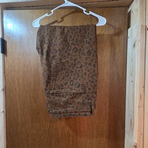 Universal Thread Brown Leopard-Print Skinny Jeans